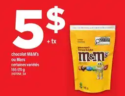 Maxi CHOCOLAT M&M'S OU MARS offer