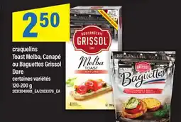 Maxi CRAQUELINS TOAST MELBA, CANAPÉ OU BAGUETTES GRISSOL DARE offer