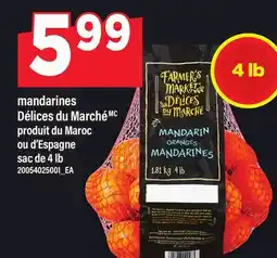 Maxi MANDARINES DÉLICES DU MARCHÉMC, SAC DE 4 LB offer