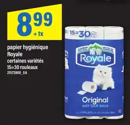 Maxi PAPIER HYGIÉNIQUE ROYALE, 15=30 ROULEAUX offer