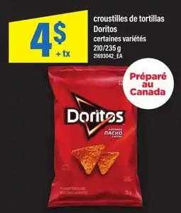 Maxi CROUSTILLES DE TORTILLAS DORITOS, 210/235 G offer
