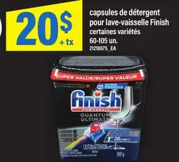Maxi CAPSULES DE DÉTERGENT POUR LAVE-VAISSELLE FINISH, 60-105 UN offer