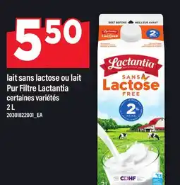 Maxi LAIT SANS LACTOSE OU LAIT PUR FILTRE LACTANTIA offer