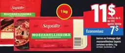 Maxi BARRES OU FROMAGE RÂPÉ MOZZARELLISSIMA SAPUTO offer