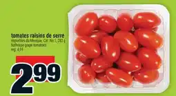 Super C tomates raisins de serre | hothouse grape tomatoes offer