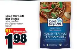 Super C sauce pour sauté BlueDragon | BlueDragon stir fry sauce offer