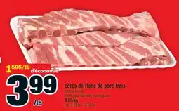 Super C Côtes de flanc de porc frais | fresh pork side ribs, econo pack offer
