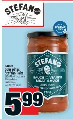 Super C Sauce pour pâtes StefanoFaita | StefanoFaita pasta sauce offer