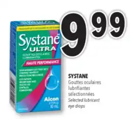 Familiprix SYSTANE, Selected lubricant eye drops offer