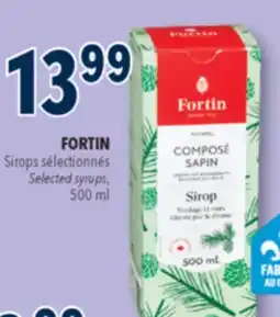 Familiprix FORTIN Selected syrups, 500ml offer