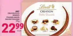 Uniprix LINDT CREATION PETITS DESSERTS Chocolats assortis/Assorted chocolates offer