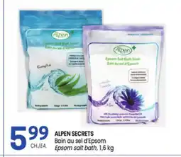 Uniprix ALPEN SECRETS Bain au sel d'Epsom/Epsom salt bath offer
