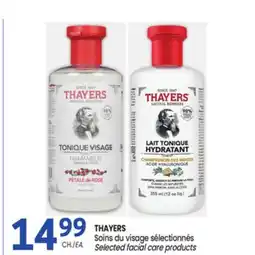 Uniprix THAYERS Soins du visage sélectionnés/ Selected facial care products offer