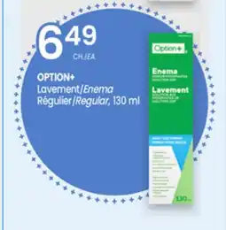 Uniprix OPTION+ Lavement/Enema Régulier/Regular offer