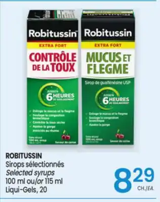 Uniprix ROBITUSSIN Sirops sélectionnés /Selected syrups offer