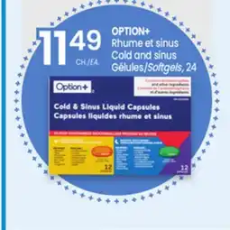 Uniprix OPTION+ Rhume et sinus/Cold and sinus offer