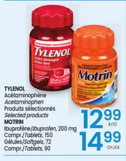 Uniprix TYLENOL Acétaminophène/ Acetaminophen, MOTRIN Ibuprofène/Ibuprofen offer