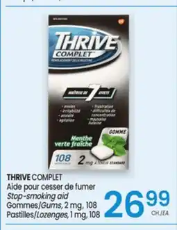 Uniprix THRIVE COMPLET Aide pour cesser de fumer/Stop-smoking aid Gommes/Gums, Pastilles/Lozenges offer