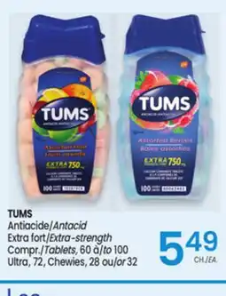Uniprix TUMS Antiacide/Antacid offer