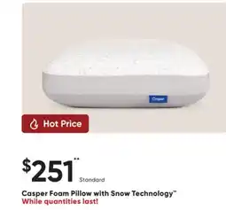 Dormez Vous Casper Foam Pillow with Snow Technology offer