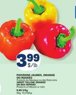 Marché Bonichoix SWEET YELLOW, ORANGE OR RED PEPPERS offer