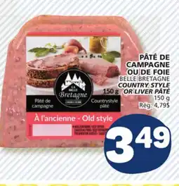Marché Bonichoix BELLE BRETAGNE COUNTRY STYLE OR LIVER PÂTÉ offer