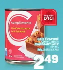 Marché Bonichoix COMPLIMENTS EVAPORATED MILK offer