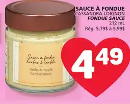 Marché Bonichoix CASSANDRA LOIGNON FONDUE SAUCE offer