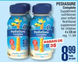 Jean Coutu PEDIASURE Complete Nutritional supplement for children offer