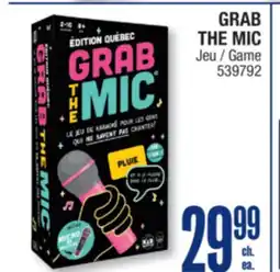 Jean Coutu GRAB THE MIC Game offer