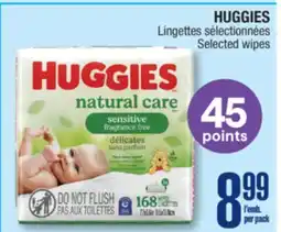 Jean Coutu HUGGIES Selected wipes offer