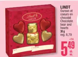 Jean Coutu LINDT Chocolate bear and hearts offer