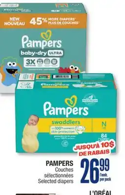 Jean Coutu PAMPERS Selected diapers offer