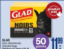 Jean Coutu GLAD Selected bags offer