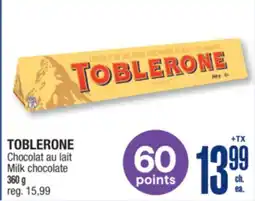 Jean Coutu TOBLERONE Milk chocolate offer