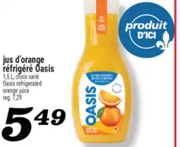 Marché Richelieu JUS D'ORANGE RÉFRIGÉRÉ OASIS | OASIS REFRIGERATED ORANGE JUICE offer