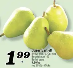 Marché Richelieu POIRES BARTLETT | BARTLETT PEARS offer