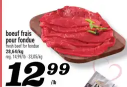 Marché Richelieu Boeuf frais pour fondue | fresh beef for fondue offer