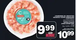 Marches Tradition COMPLIMENTS Avec sauce cocktail Grosseur 26-30 Size FROZEN COOKED JUMBO SHRIMP RING offer