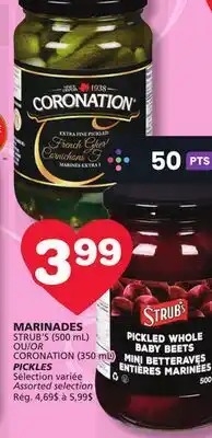 Marches Tradition STRUB'S (500 mL) OR CORONATION (350 mL) PICKLES offer