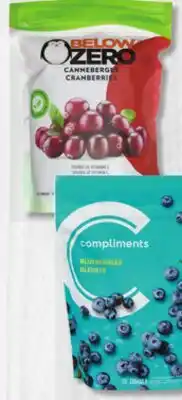 Marches Tradition COMPLIMENTS OR BELOW ZERO FROZEN FRUITS offer