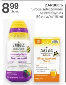 Proxim ZARBEE'S Selected syrups offer