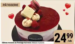 Pasquier Gâteau mousse au fromage Red Velvet Maison offer