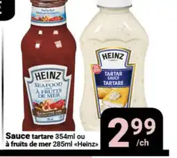 Pasquier Sauce tartare 354ml ou à fruits de mer 285ml Heinz offer