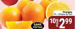 Pasquier Oranges offer