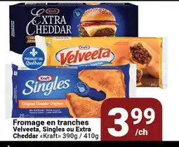 Pasquier Fromage en tranches Velveeta, Singles ou Extra Cheddar Kraft offer