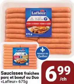 Pasquier Saucisses fraiches porc et boeuf ou Duo Lafleur offer