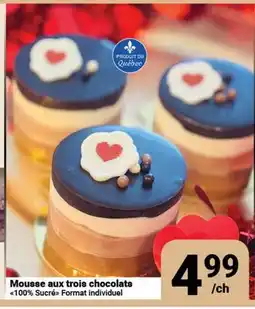 Pasquier Mousse aux trois chocolats 100% Sucré offer