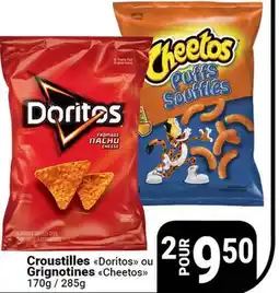 Pasquier Croustilles Doritos ou Grignotines Cheetos offer
