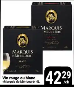 Pasquier Vin rouge ou blanc Marquis de Méricourt offer
